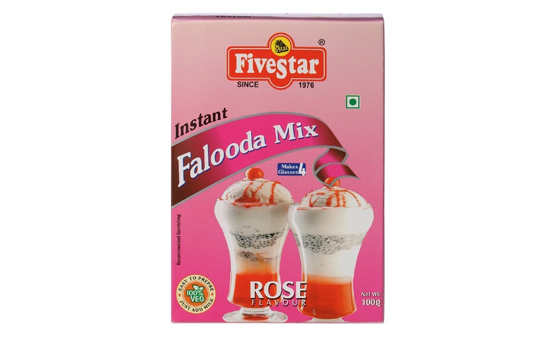 Five Star Instant Falooda Mix Rose Flavour   Box  100 grams